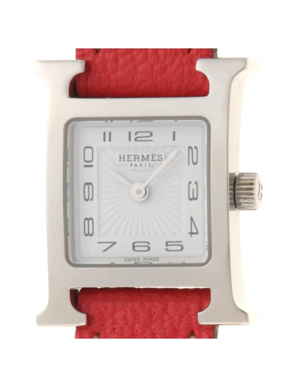 Hermes H Watch Tour Stainless Steel White